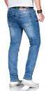 Alessandro Salvarini Herren Jeans Blau Regular Slim O-160 W34 L34
