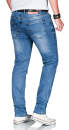 Alessandro Salvarini Herren Jeans Blau Regular Slim O-160 W36 L30