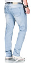 Alessandro Salvarini Herren Jeans Regular O-161 - Hellblau-W30-L30