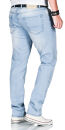 Alessandro Salvarini Herren Jeans Regular O-161 - Hellblau-W32-L36