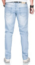 Alessandro Salvarini Herren Jeans Regular O-161 - Hellblau-W34-L32