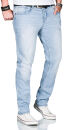 Alessandro Salvarini Herren Jeans Regular O-161 - Hellblau-W36-L34
