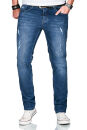 Alessandro Salvarini Herren Jeans Dunkelblau Regular Slim...