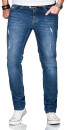 Alessandro Salvarini Herren Jeans Dunkelblau Regular Slim O-163 W30 L32