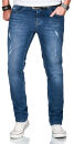 Alessandro Salvarini Herren Jeans Dunkelblau Regular Slim O-163 W30 L34