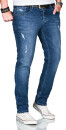 Alessandro Salvarini Herren Jeans Dunkelblau Regular Slim O-163 W31 L30