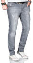 Alessandro Salvarini Herren Jeans Grau Regular Slim O-164