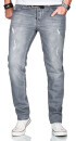 Alessandro Salvarini Herren Jeans Grau Regular Slim O-164 W30 L30