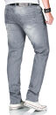 Alessandro Salvarini Herren Jeans Grau Regular Slim O-164 W30 L30