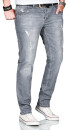 Alessandro Salvarini Herren Jeans Grau Regular Slim O-164 W30 L34