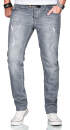 Alessandro Salvarini Herren Jeans Grau Regular Slim O-164 W34 L30