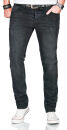 Alessandro Salvarini Herren Jeans Schwarz Regular Slim O-165