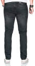 Alessandro Salvarini Herren Jeans Schwarz Regular Slim O-165 W29 L30