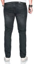 Alessandro Salvarini Herren Jeans Schwarz Regular Slim O-165 W30 L32