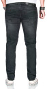 Alessandro Salvarini Herren Jeans Schwarz Regular Slim O-165 W31 L30