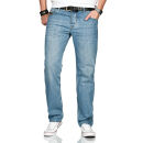 Alessandro Salvarini Herren Jeans Hellblau Comfort Fit O-200