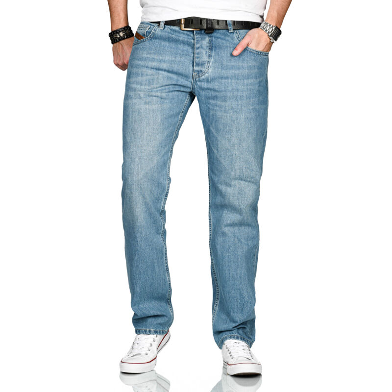 Alessandro Salvarini Herren Jeans Hellblau Comfort Fit O-200 W33 L30