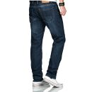 Alessandro Salvarini Herren Jeans Dunkelblau Comfort Fit O-202 W38 L36