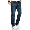 Alessandro Salvarini Herren Jeans Dunkelblau Comfort Fit O-202 W44 L32
