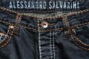 Alessandro Salvarini Herren Jeans Dunkelblau Comfort Fit O-220 W29 L30