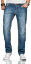 Alessandro Salvarini Herren Jeans Hellblau Comfort Fit...
