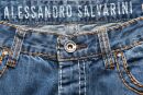 Alessandro Salvarini Herren Jeans Hellblau Comfort Fit O-221 W46 L36