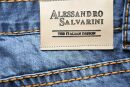 Alessandro Salvarini Herren Jeans Hellblau Comfort Fit O-221 W46 L36