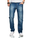 Alessandro Salvarini Herren Jeans Blau Comfort Fit O-250 W32 L36