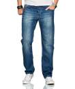 Alessandro Salvarini Herren Jeans Blau Comfort Fit O-250 W40 L36