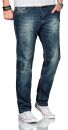 Alessandro Salvarini Herren Jeans Mittelblau Comfort Fit...