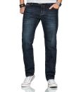 Alessandro Salvarini Herren Jeans Dunkelblau Comfort Fit...