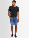 Alessandro Salvarini Herren Jeans Shorts Hellblau Slim...