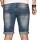Alessandro Salvarini Herren Jeans Shorts Dunkelblau Slim Fit O101 W32