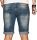 Alessandro Salvarini Herren Jeans Shorts Dunkelblau Slim Fit O101 W33