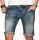 Alessandro Salvarini Herren Jeans Shorts Dunkelblau Slim Fit O101 W38