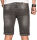 Alessandro Salvarini Herren Jeans Shorts Dunkelgrau Slim Fit O106 W31
