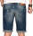 Alessandro Salvarini Herren Jeans Shorts Mittelblau Slim Fit O109