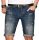 Alessandro Salvarini Herren Jeans Shorts Mittelblau Slim Fit O109 W29