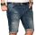 Alessandro Salvarini Herren Jeans Shorts Mittelblau Slim Fit O109 W34