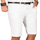 Alessandro Salvarini Herren Jeans Shorts Weiss Slim Fit O140