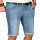Alessandro Salvarini Herren Jeans Shorts Mittelblau Slim Fit O144