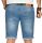 Alessandro Salvarini Herren Jeans Shorts Mittelblau Slim Fit O144 W34