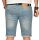 Alessandro Salvarini Herren Jeans Shorts Blau Slim Fit O145 W29