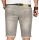 Alessandro Salvarini Herren Jeans Shorts Hellgrau Slim Fit O149 W29