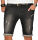 Alessandro Salvarini Herren Jeans Shorts Schwarz O151 W30