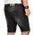 Alessandro Salvarini Herren Jeans Shorts Schwarz O151 W30