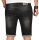 Alessandro Salvarini Herren Jeans Shorts Schwarz O151 W30