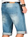 Alessandro Salvarini Herren Jeans Shorts Hellblau O230 W30