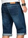 Alessandro Salvarini Herren Jeans Shorts Dunkelblau O232 W32