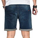 Alessandro Salvarini Herren Jeans Shorts Blau Comfort Fit O240 W29